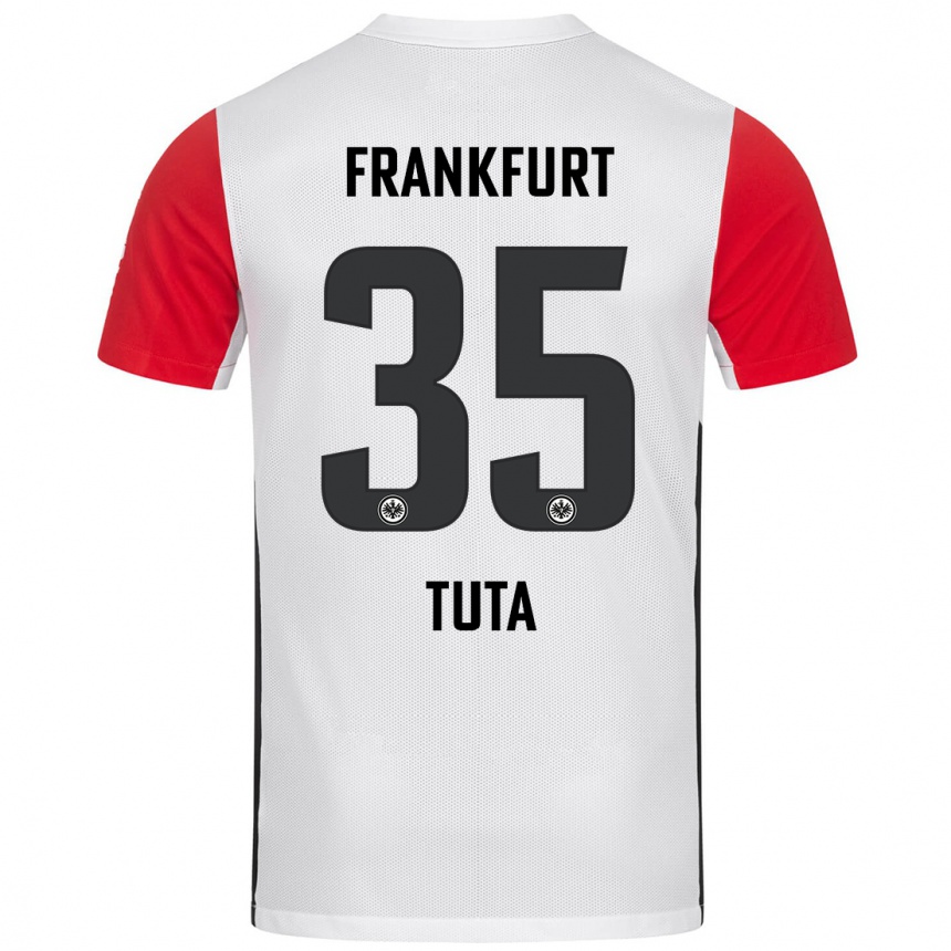 Kids Football Tuta #35 White Red Home Jersey 2024/25 T-Shirt