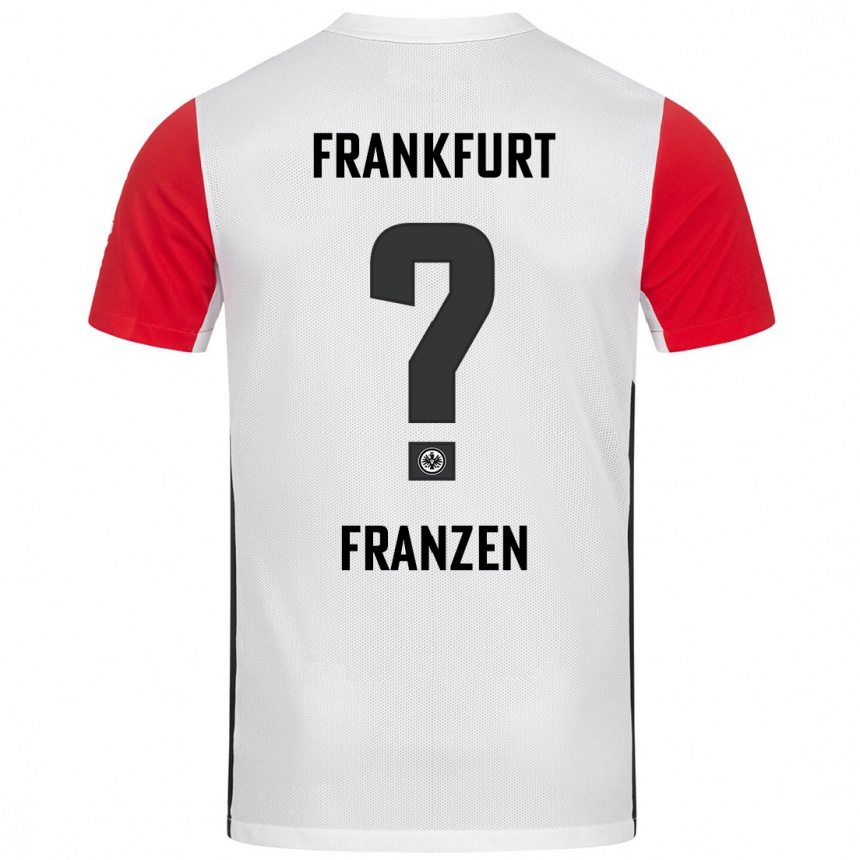 Kids Football Marlon Franzen #0 White Red Home Jersey 2024/25 T-Shirt