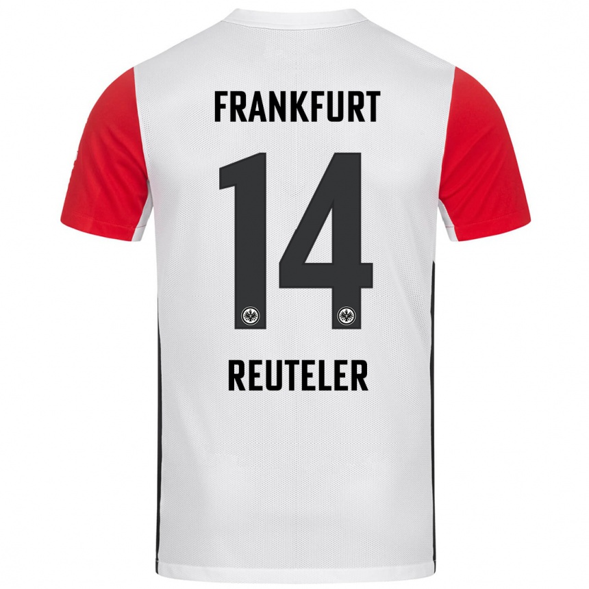 Kids Football Geraldine Reuteler #14 White Red Home Jersey 2024/25 T-Shirt