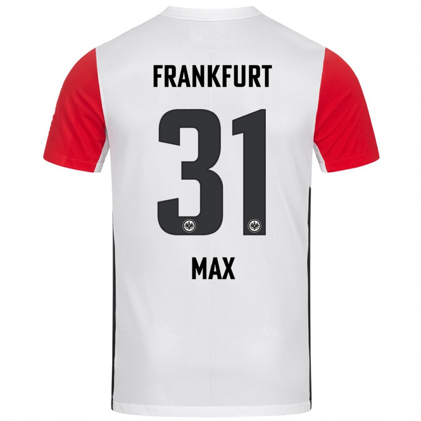 Kids Football Philipp Max #31 White Red Home Jersey 2024/25 T-Shirt