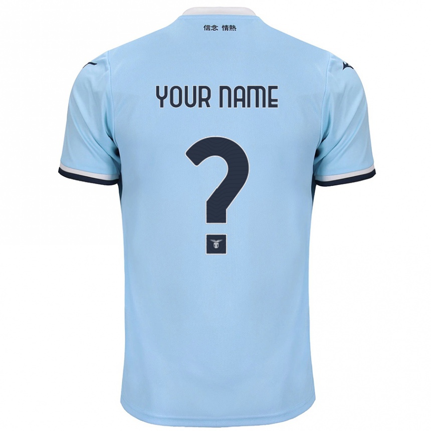 Kids Football Your Name #0 Blue Home Jersey 2024/25 T-Shirt