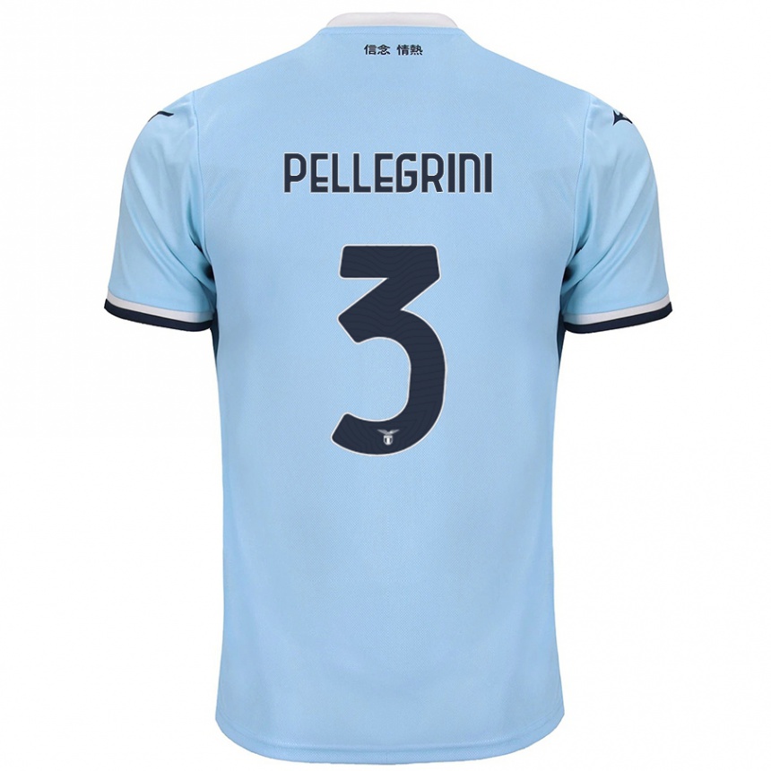 Kids Football Luca Pellegrini #3 Blue Home Jersey 2024/25 T-Shirt