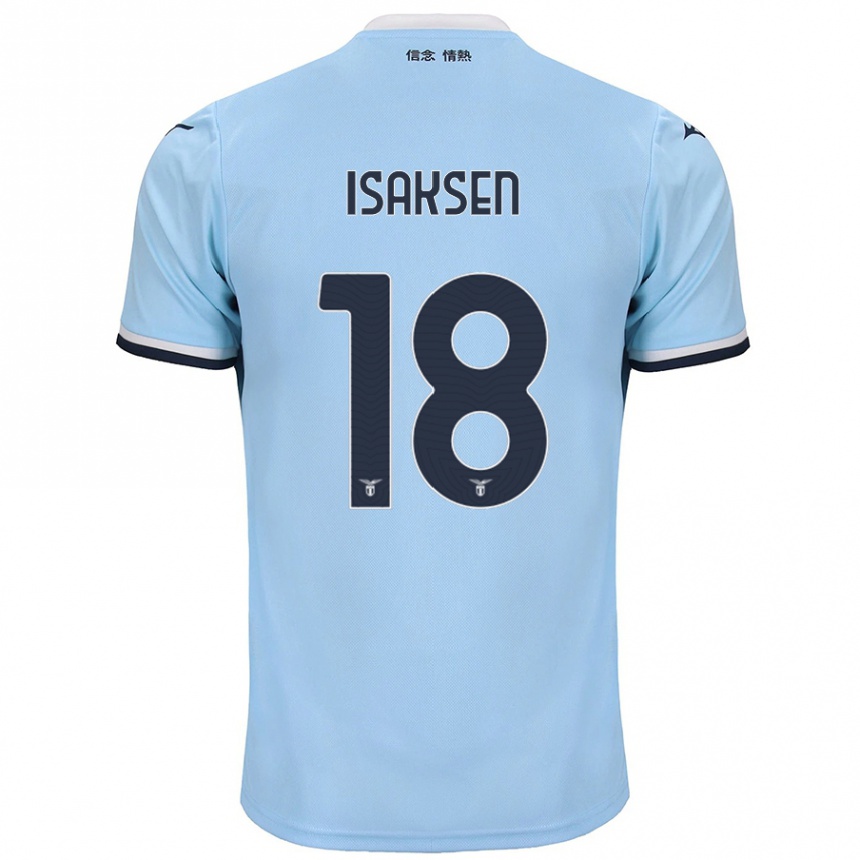 Kids Football Gustav Isaksen #18 Blue Home Jersey 2024/25 T-Shirt