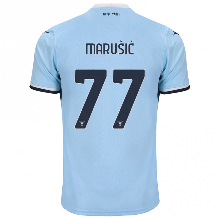 Kids Football Adam Marusic #77 Blue Home Jersey 2024/25 T-Shirt