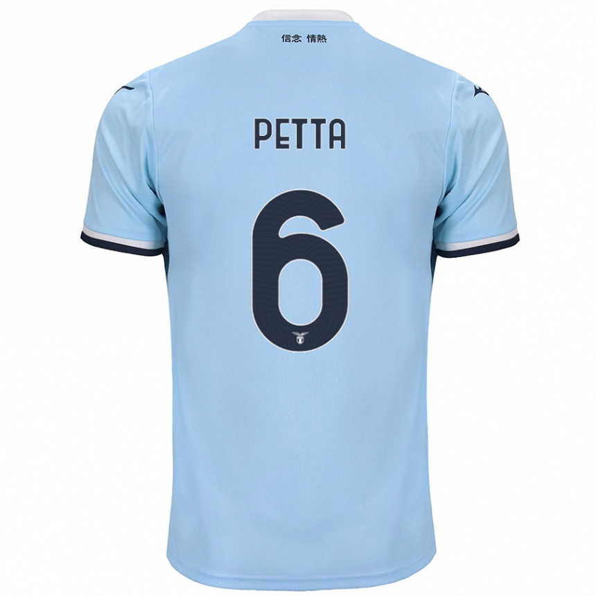 Kids Football Andrea Petta #6 Blue Home Jersey 2024/25 T-Shirt