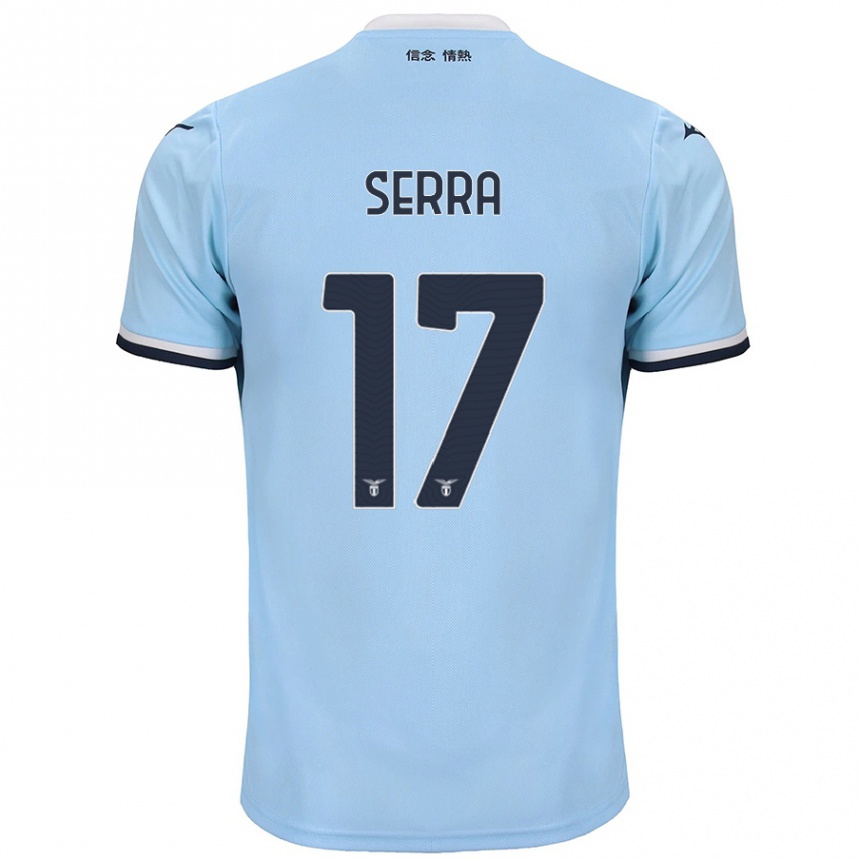 Kids Football Federico Serra #17 Blue Home Jersey 2024/25 T-Shirt