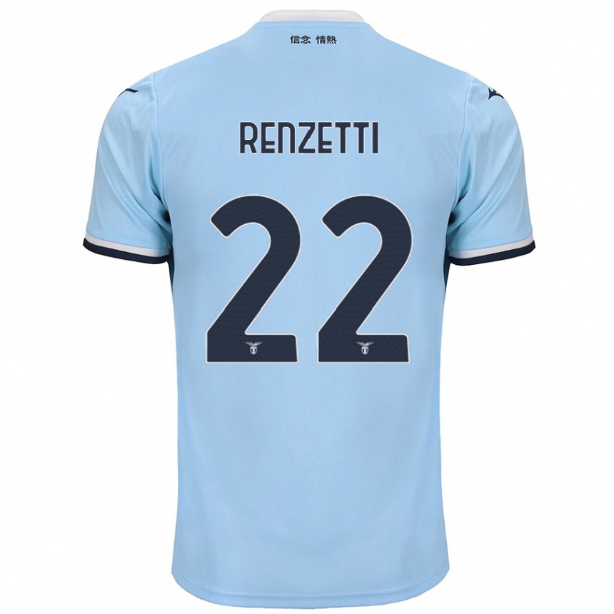 Kids Football Davide Renzetti #22 Blue Home Jersey 2024/25 T-Shirt