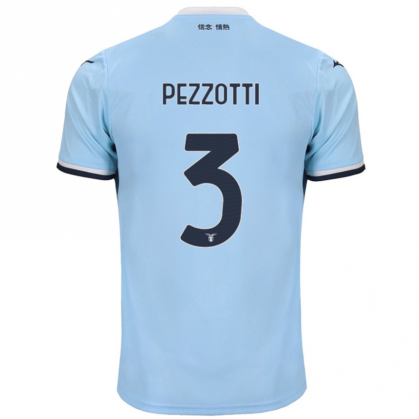 Kids Football Arianna Pezzotti #3 Blue Home Jersey 2024/25 T-Shirt