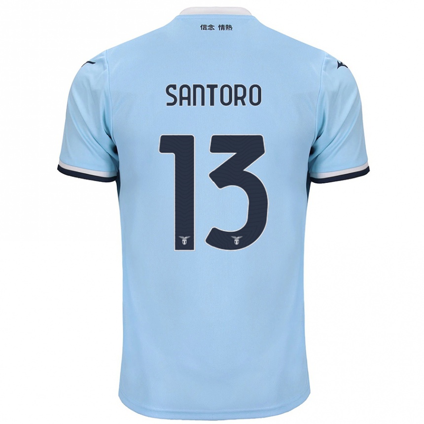 Kids Football Martina Santoro #13 Blue Home Jersey 2024/25 T-Shirt