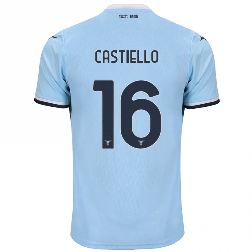 Kids Football Antonietta Castiello #16 Blue Home Jersey 2024/25 T-Shirt