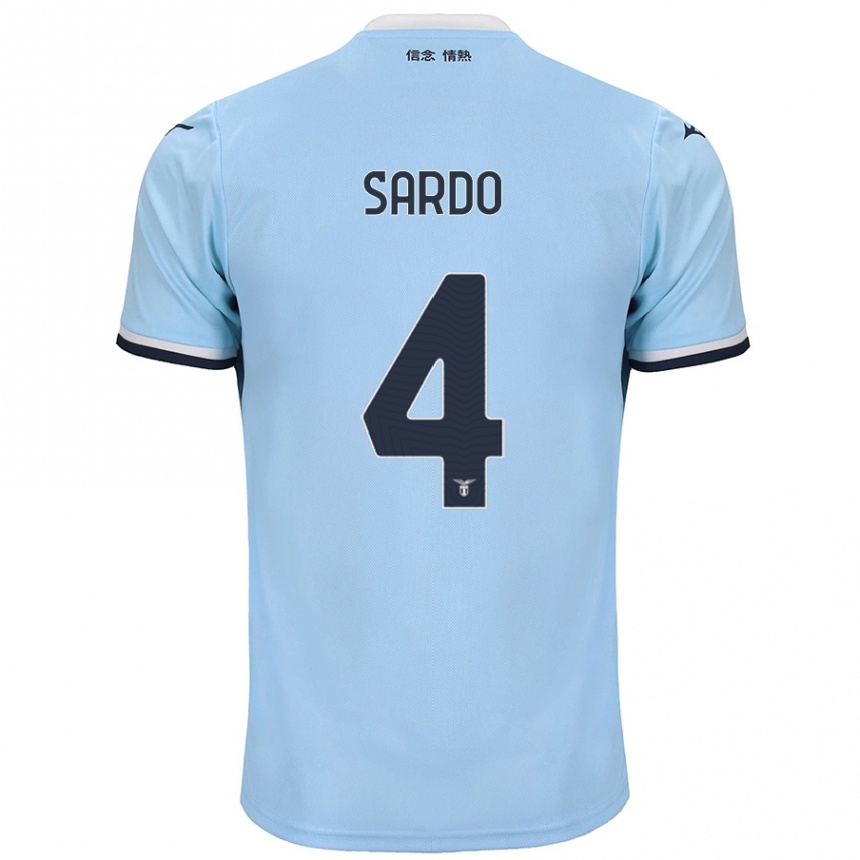 Kids Football Jacopo Sardo #4 Blue Home Jersey 2024/25 T-Shirt