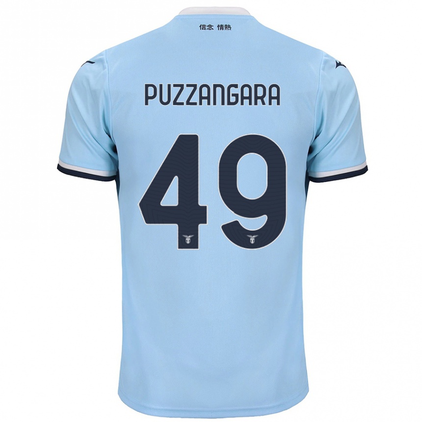 Kids Football Angelo Antonio Puzzangara #49 Blue Home Jersey 2024/25 T-Shirt