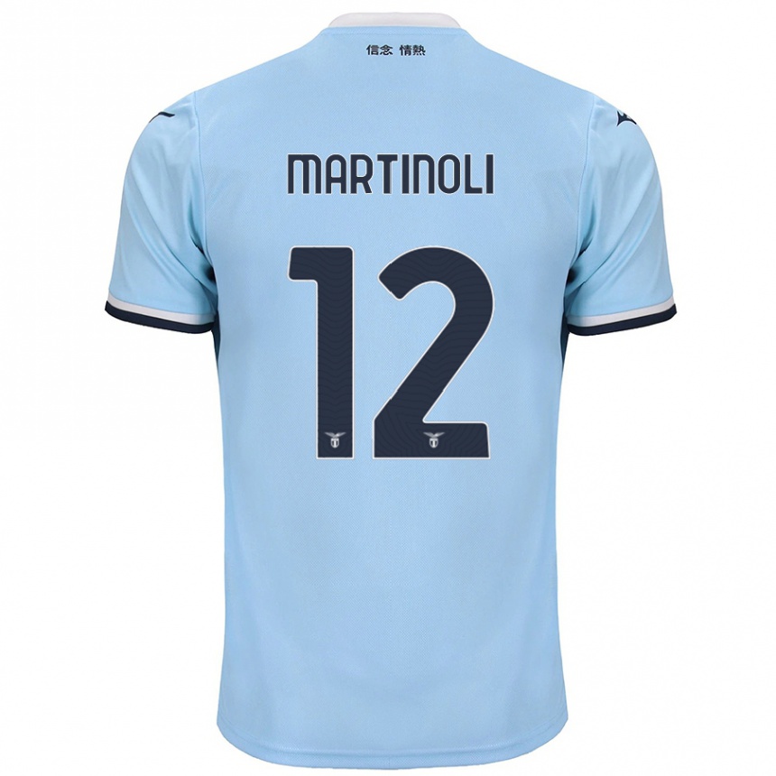 Kids Football Elettra Martinoli #12 Blue Home Jersey 2024/25 T-Shirt