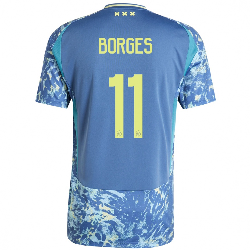 Kids Football Carlos Forbs #11 Grey Blue Yellow Away Jersey 2024/25 T-Shirt