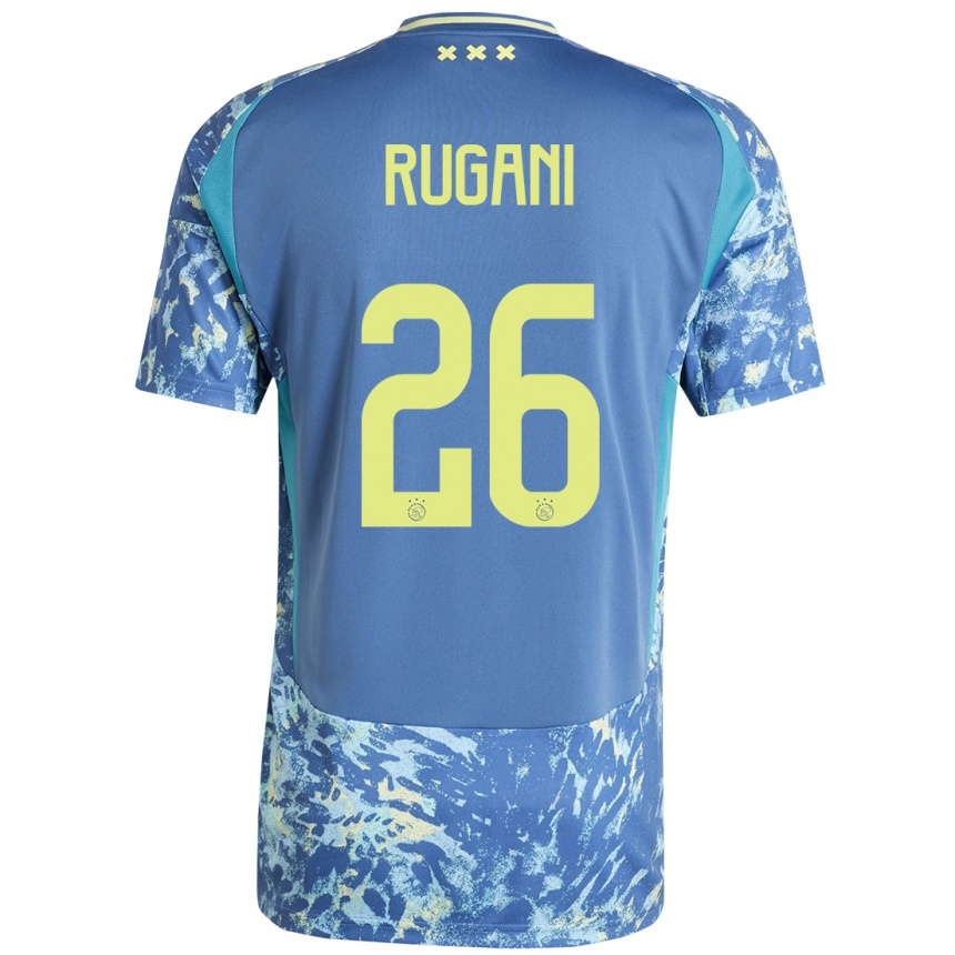 Kids Football Daniele Rugani #26 Grey Blue Yellow Away Jersey 2024/25 T-Shirt