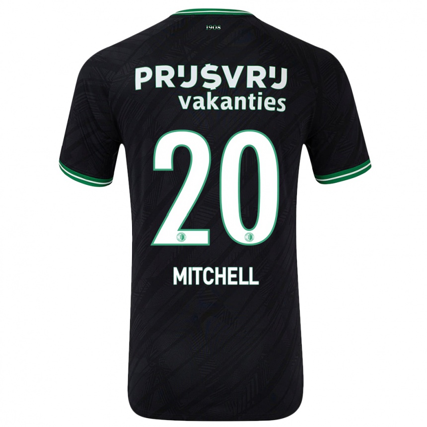 Kids Football Jeyland Mitchell #20 Black Green Away Jersey 2024/25 T-Shirt