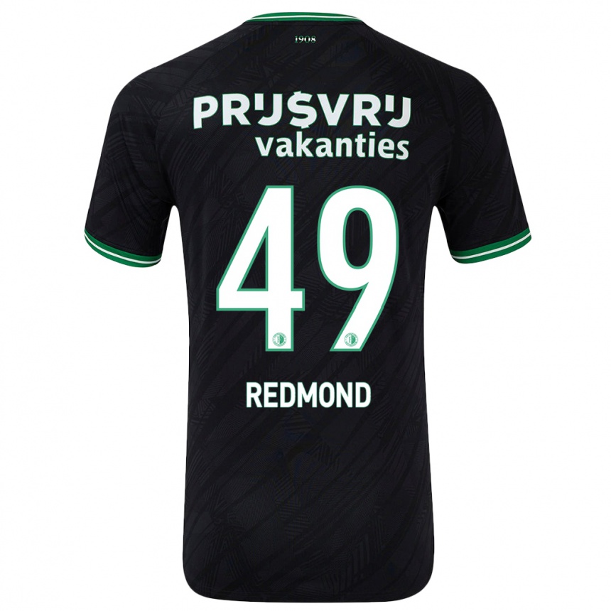 Kids Football Zepiqueno Redmond #49 Black Green Away Jersey 2024/25 T-Shirt