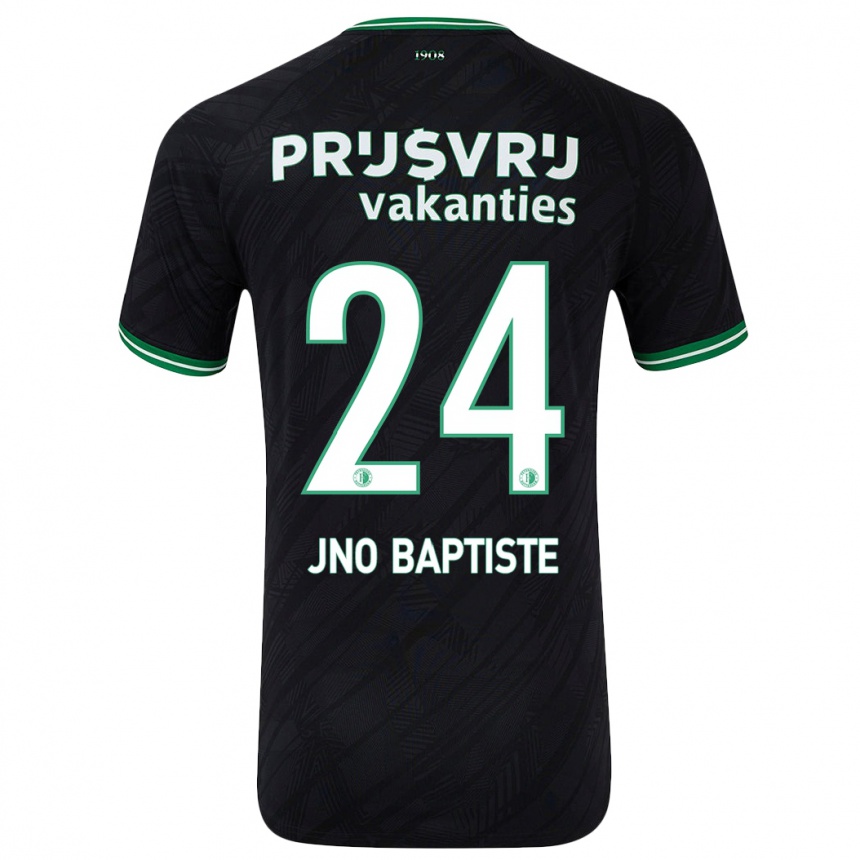 Kids Football Bridget Jno Baptiste #24 Black Green Away Jersey 2024/25 T-Shirt