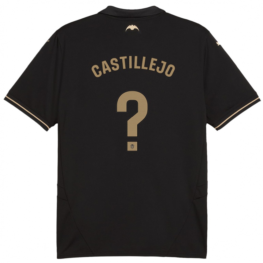 Kids Football Samu Castillejo #0 Black Away Jersey 2024/25 T-Shirt