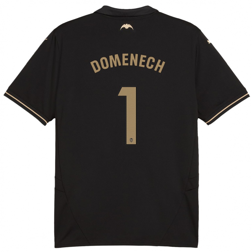 Kids Football Jaume Doménech #1 Black Away Jersey 2024/25 T-Shirt