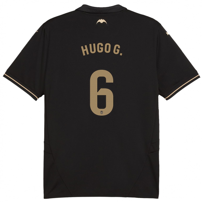 Kids Football Hugo Guillamón #6 Black Away Jersey 2024/25 T-Shirt