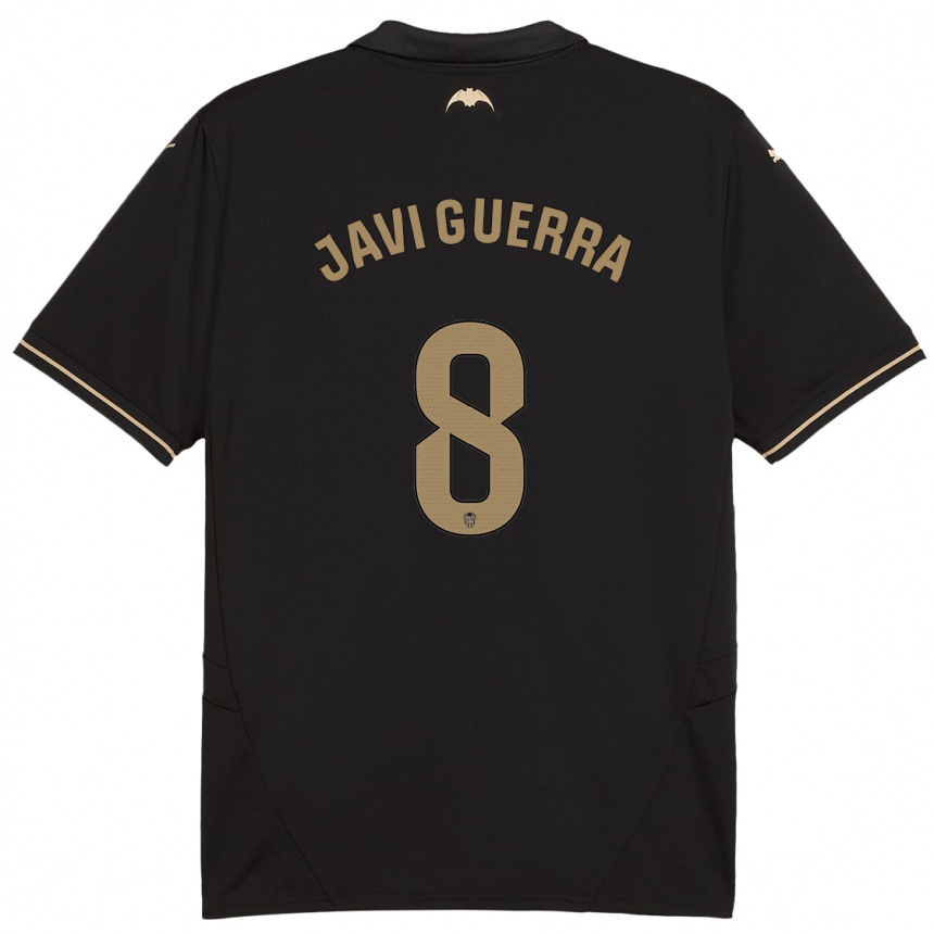 Kids Football Javi Guerra #8 Black Away Jersey 2024/25 T-Shirt