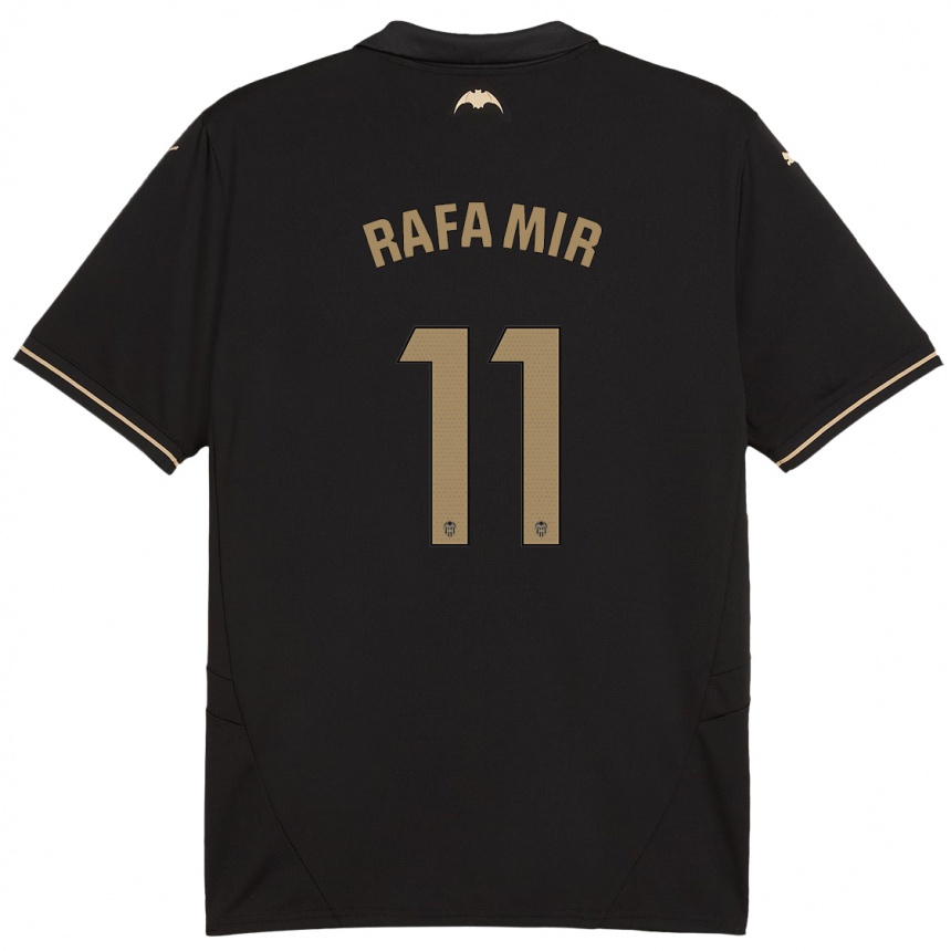 Kids Football Rafa Mir #11 Black Away Jersey 2024/25 T-Shirt