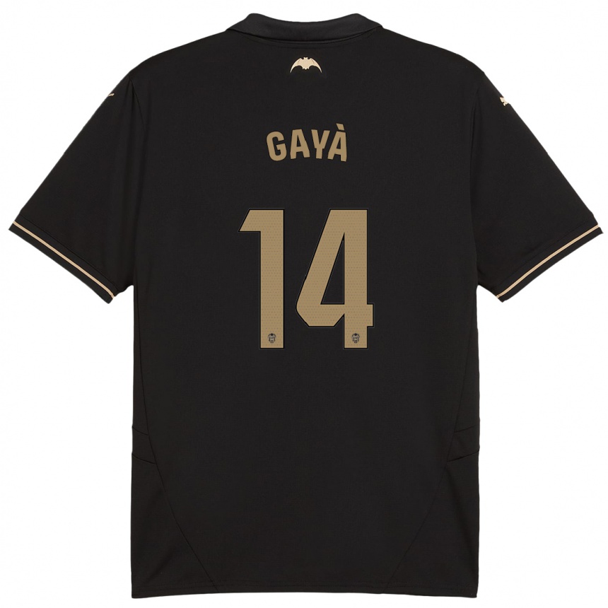 Kids Football José Gayà #14 Black Away Jersey 2024/25 T-Shirt