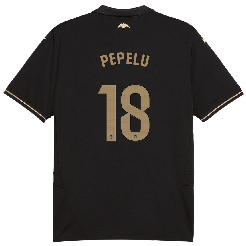 Kids Football Pepelu #18 Black Away Jersey 2024/25 T-Shirt