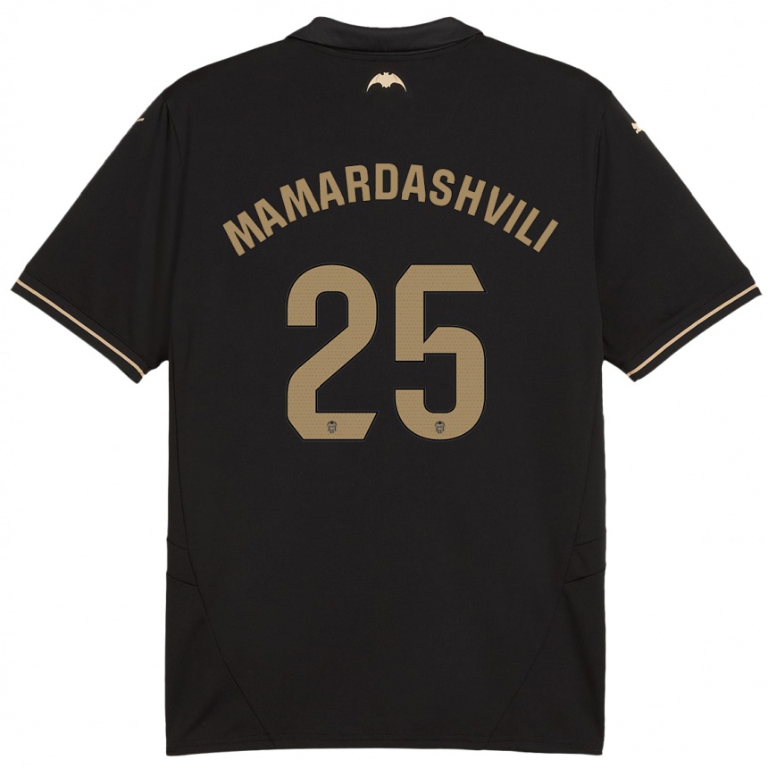 Kids Football Giorgi Mamardashvili #25 Black Away Jersey 2024/25 T-Shirt