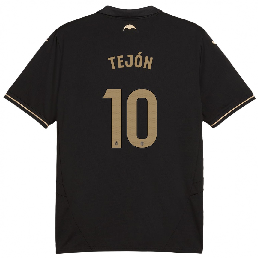 Kids Football Martín Tejón #10 Black Away Jersey 2024/25 T-Shirt