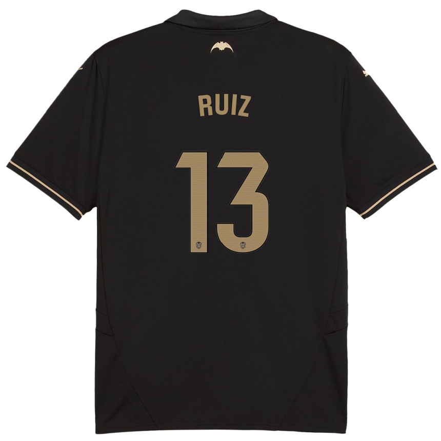 Kids Football Nil Ruiz #13 Black Away Jersey 2024/25 T-Shirt