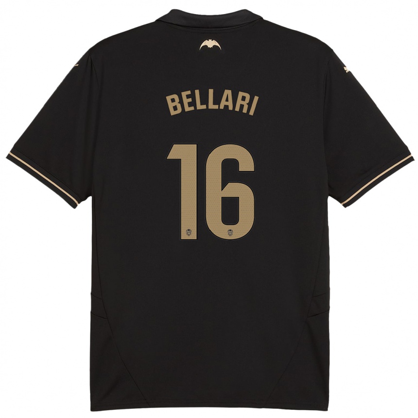 Kids Football Hamza Bellari #16 Black Away Jersey 2024/25 T-Shirt