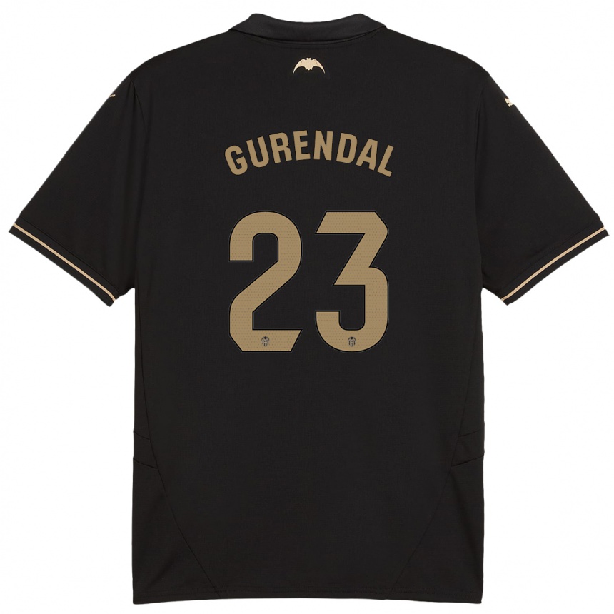 Kids Football Alexander Gurendal #23 Black Away Jersey 2024/25 T-Shirt