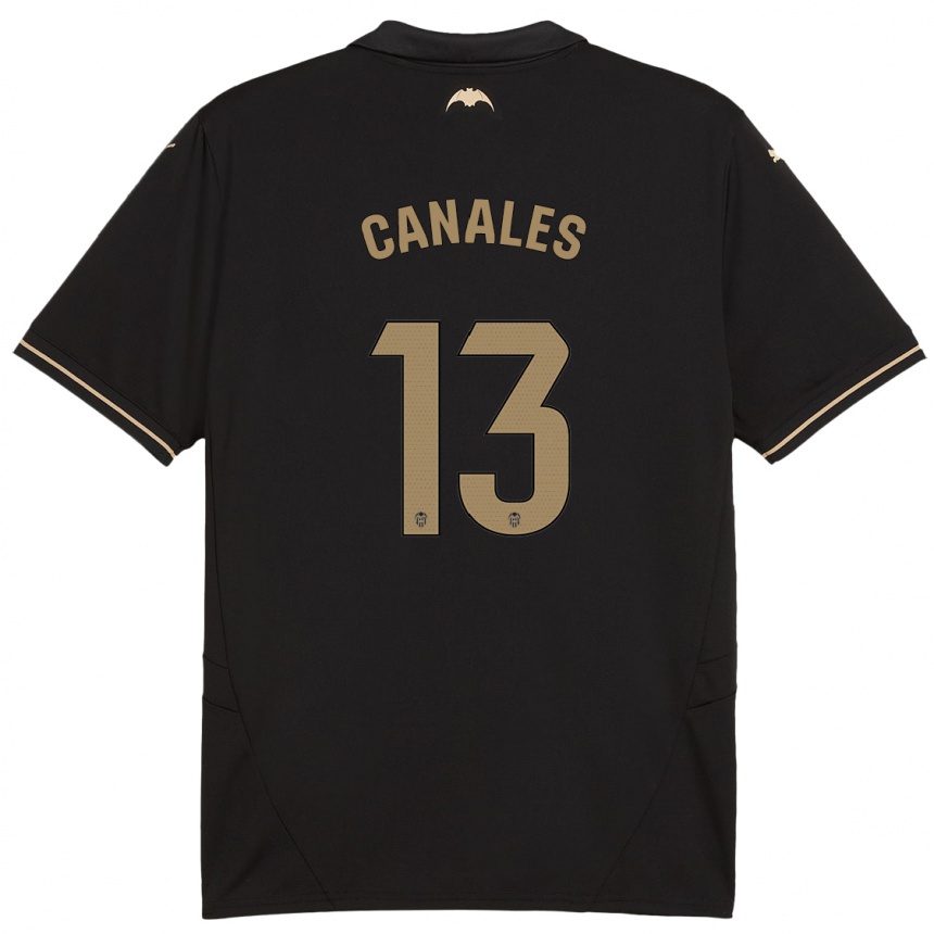 Kids Football Antonia Canales #13 Black Away Jersey 2024/25 T-Shirt