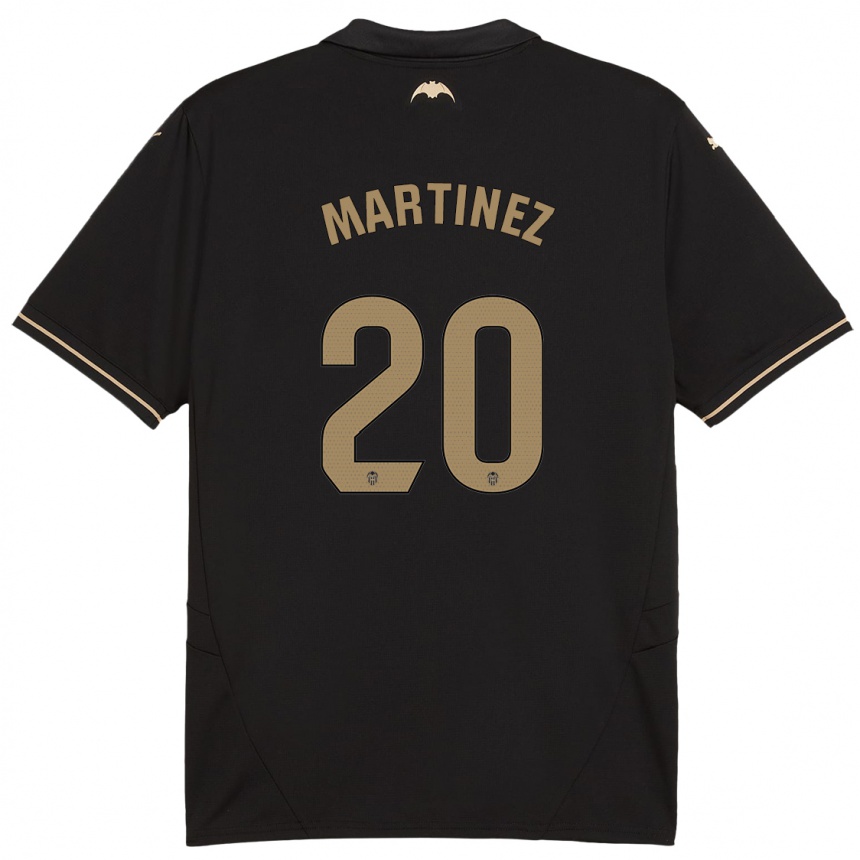 Kids Football Asun Martínez #20 Black Away Jersey 2024/25 T-Shirt