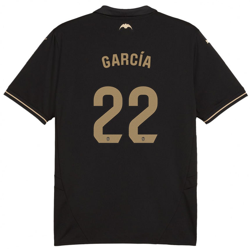 Kids Football Azael García #22 Black Away Jersey 2024/25 T-Shirt