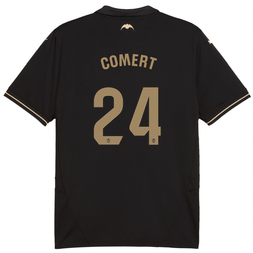 Kids Football Eray Comert #24 Black Away Jersey 2024/25 T-Shirt