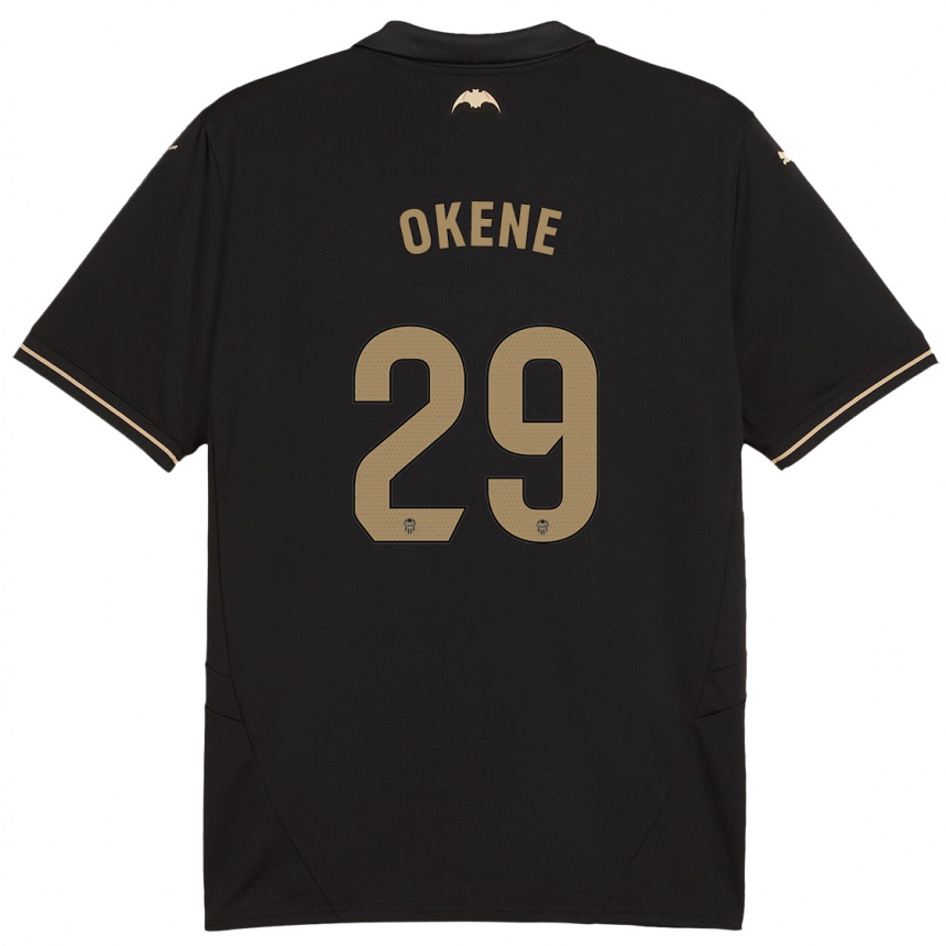 Kids Football Andrea Okene #29 Black Away Jersey 2024/25 T-Shirt