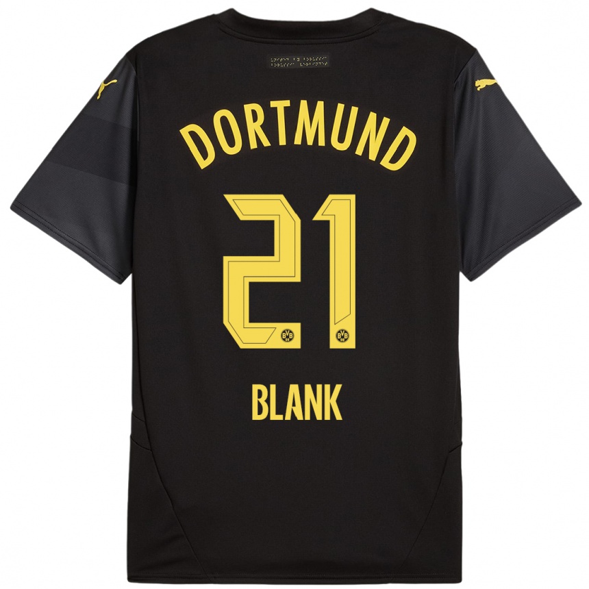 Kids Football Hendry Blank #21 Black Yellow Away Jersey 2024/25 T-Shirt