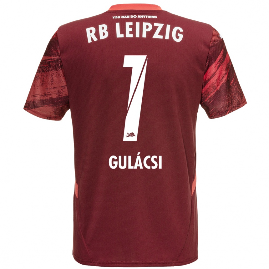 Kids Football Péter Gulácsi #1 Burgundy Away Jersey 2024/25 T-Shirt