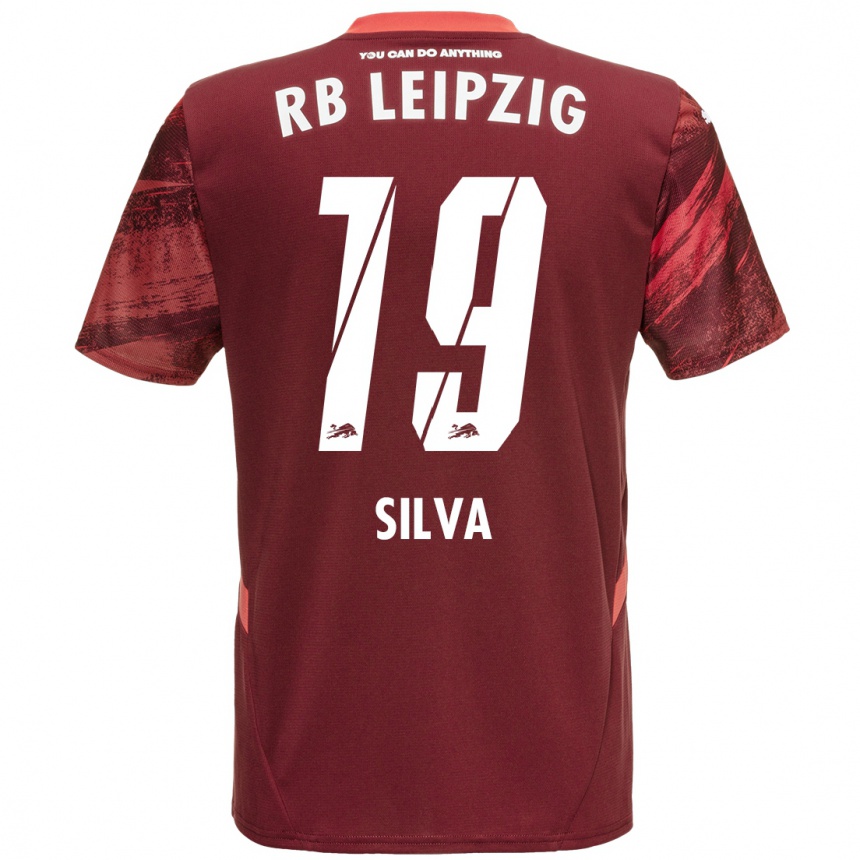 Kids Football André Silva #19 Burgundy Away Jersey 2024/25 T-Shirt