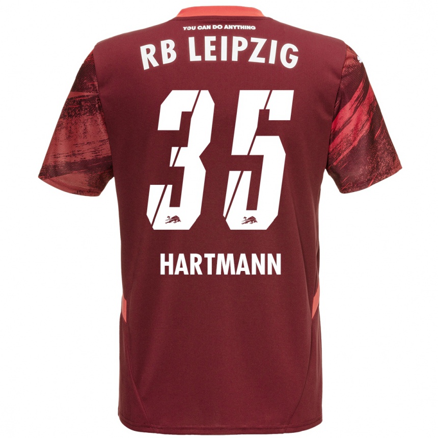 Kids Football Fabrice Hartmann #35 Burgundy Away Jersey 2024/25 T-Shirt