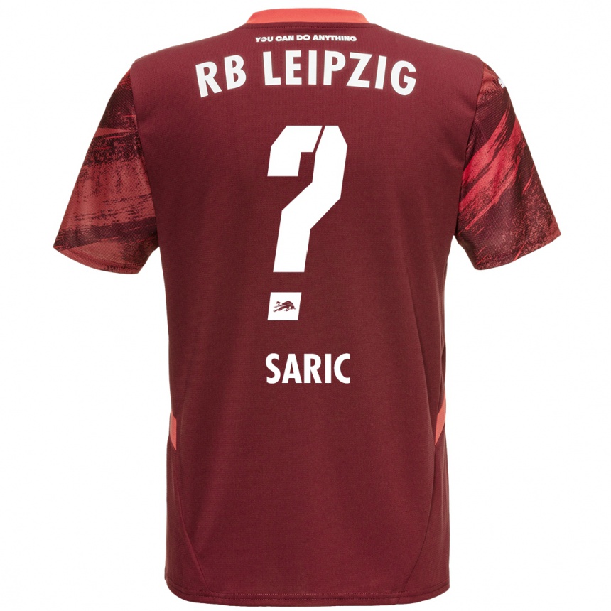 Kids Football Lucio Saric #0 Burgundy Away Jersey 2024/25 T-Shirt