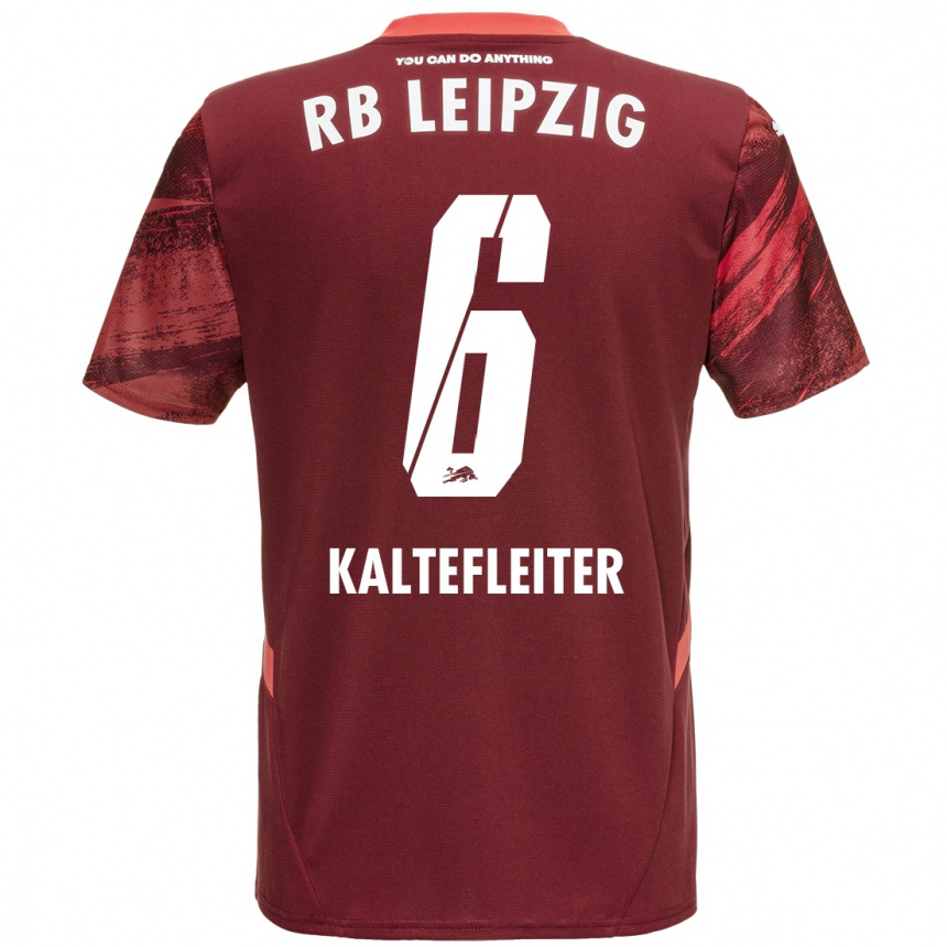 Kids Football Benno Kaltefleiter #6 Burgundy Away Jersey 2024/25 T-Shirt