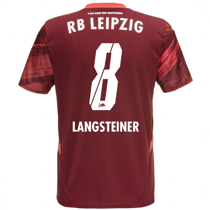 Kids Football Toni Langsteiner #8 Burgundy Away Jersey 2024/25 T-Shirt