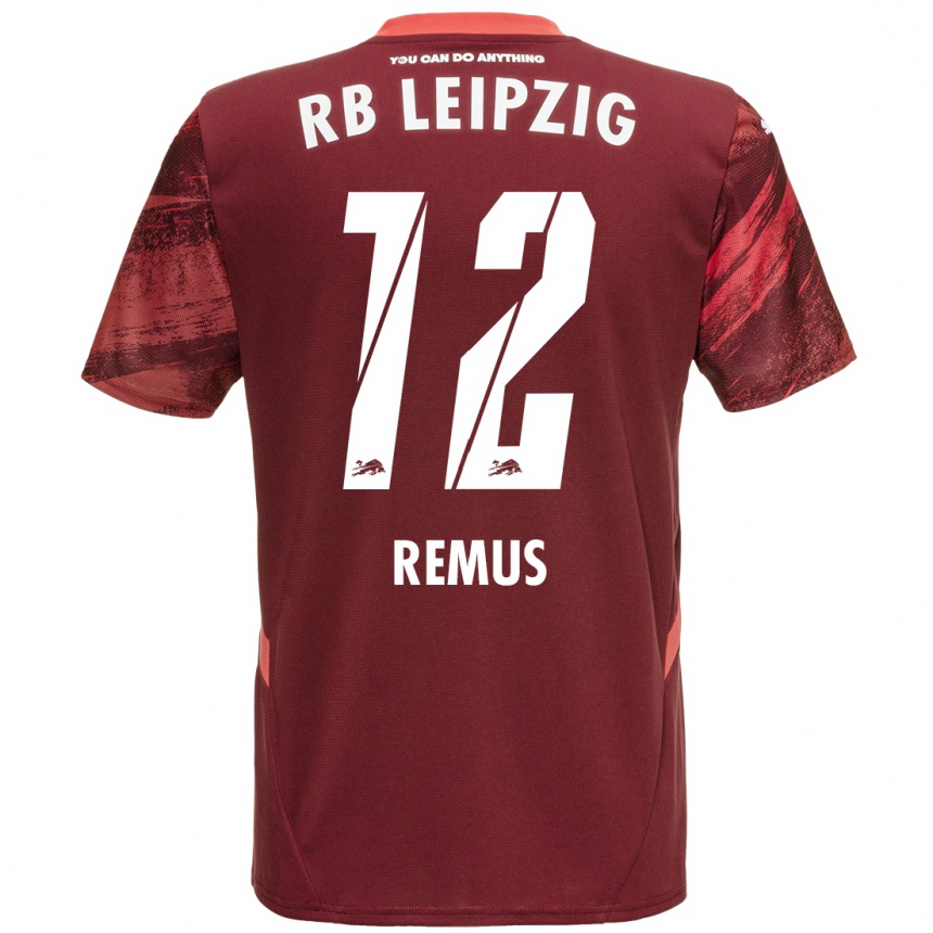 Kids Football Niklas Remus #12 Burgundy Away Jersey 2024/25 T-Shirt