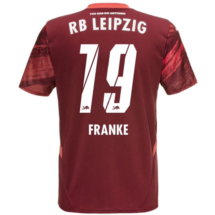 Kids Football Lenny Franke #19 Burgundy Away Jersey 2024/25 T-Shirt