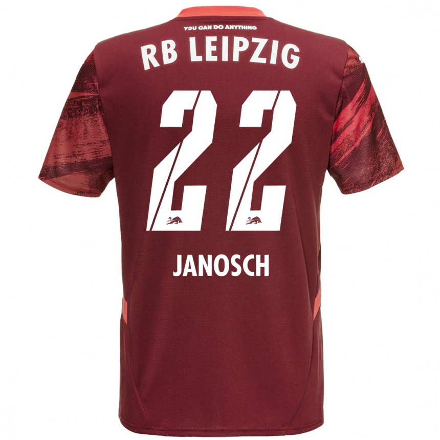 Kids Football Luca Janosch #22 Burgundy Away Jersey 2024/25 T-Shirt