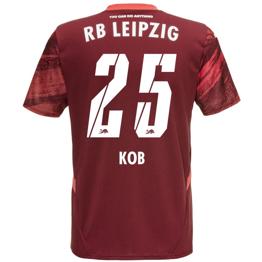 Kids Football Leon Koß #25 Burgundy Away Jersey 2024/25 T-Shirt